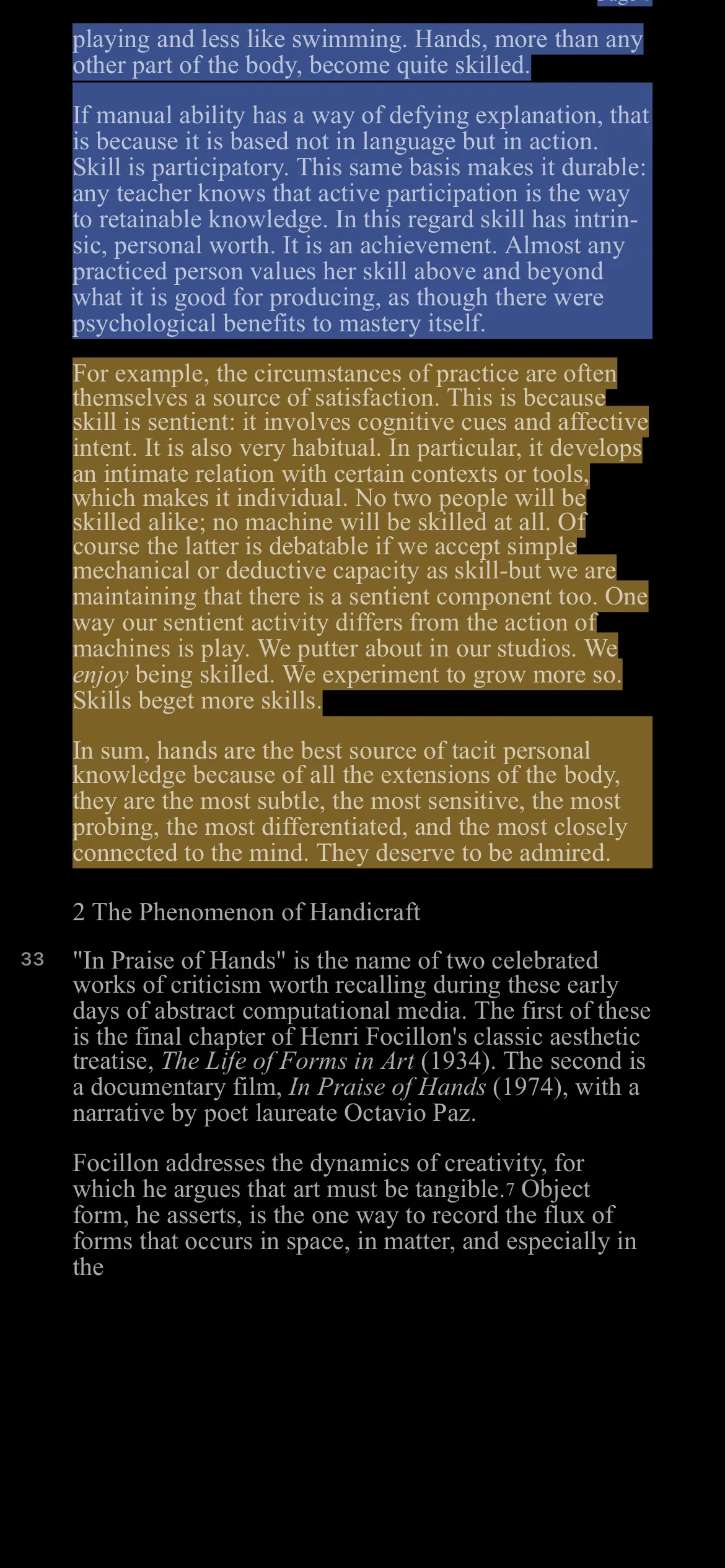 A screenshot of an excerpt of text.